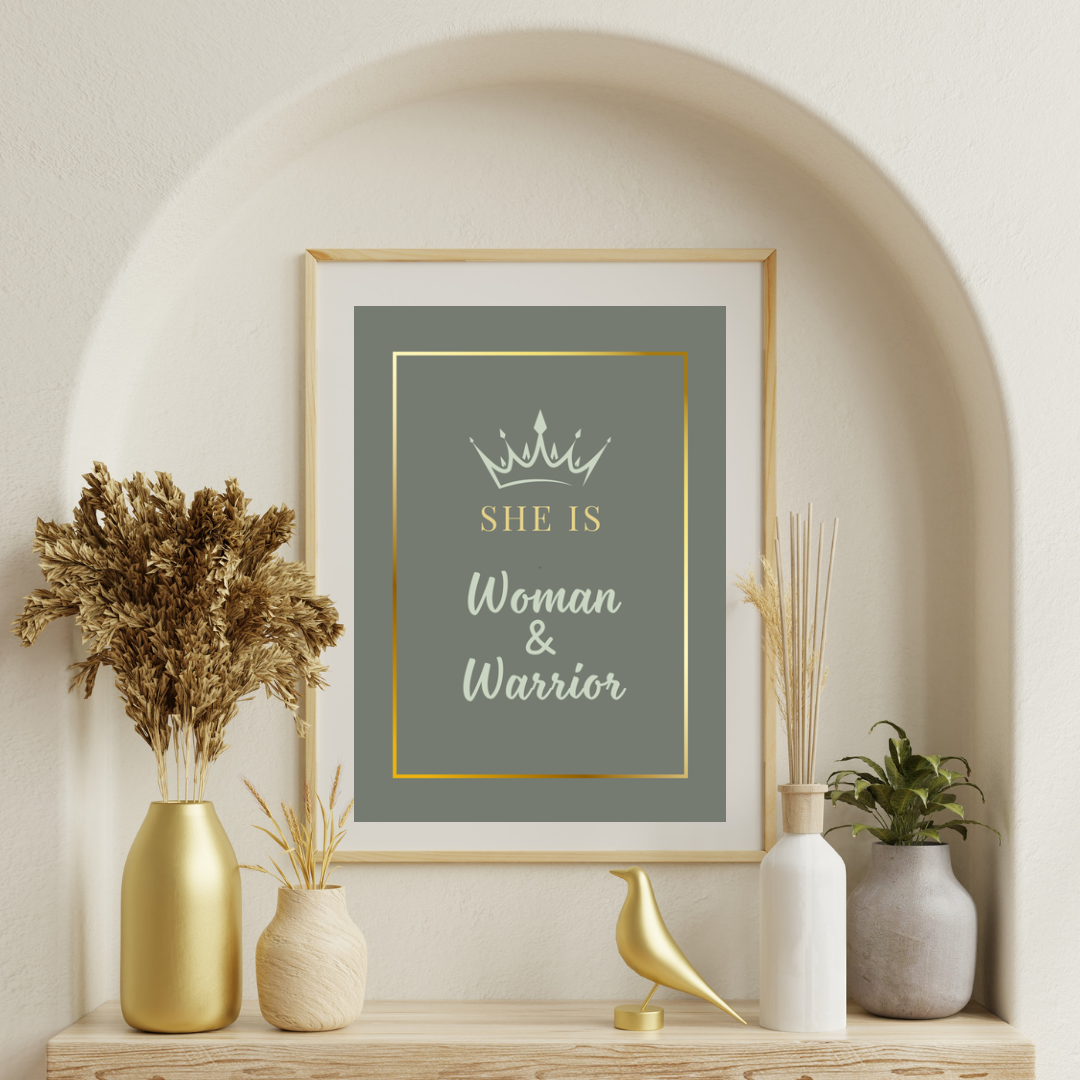 Woman & Warrior - Inspirational Wall Art for Strong Women