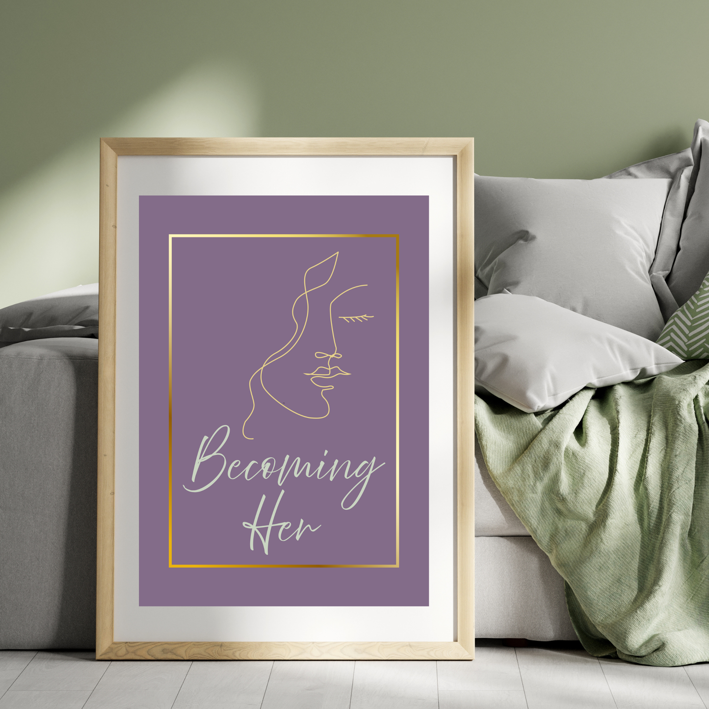 Becoming Her - Empowering Affirmation Wall Art