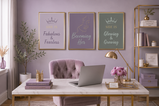 Becoming Her - Empowering Affirmation Wall Art