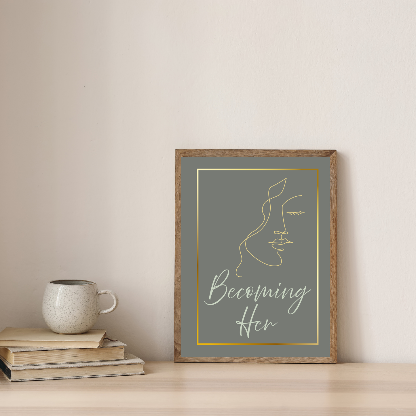 Becoming Her - Empowering Affirmation Wall Art