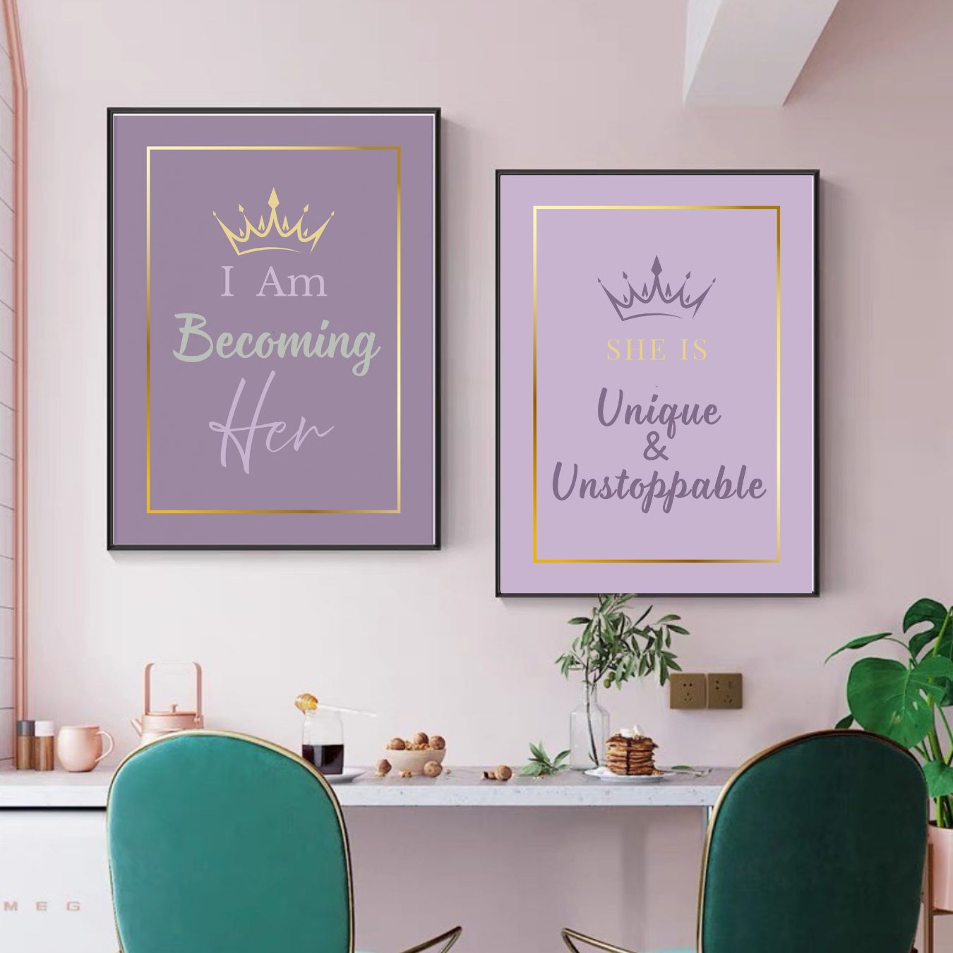 I Am Becoming Her - Empowering Affirmation Wall Art