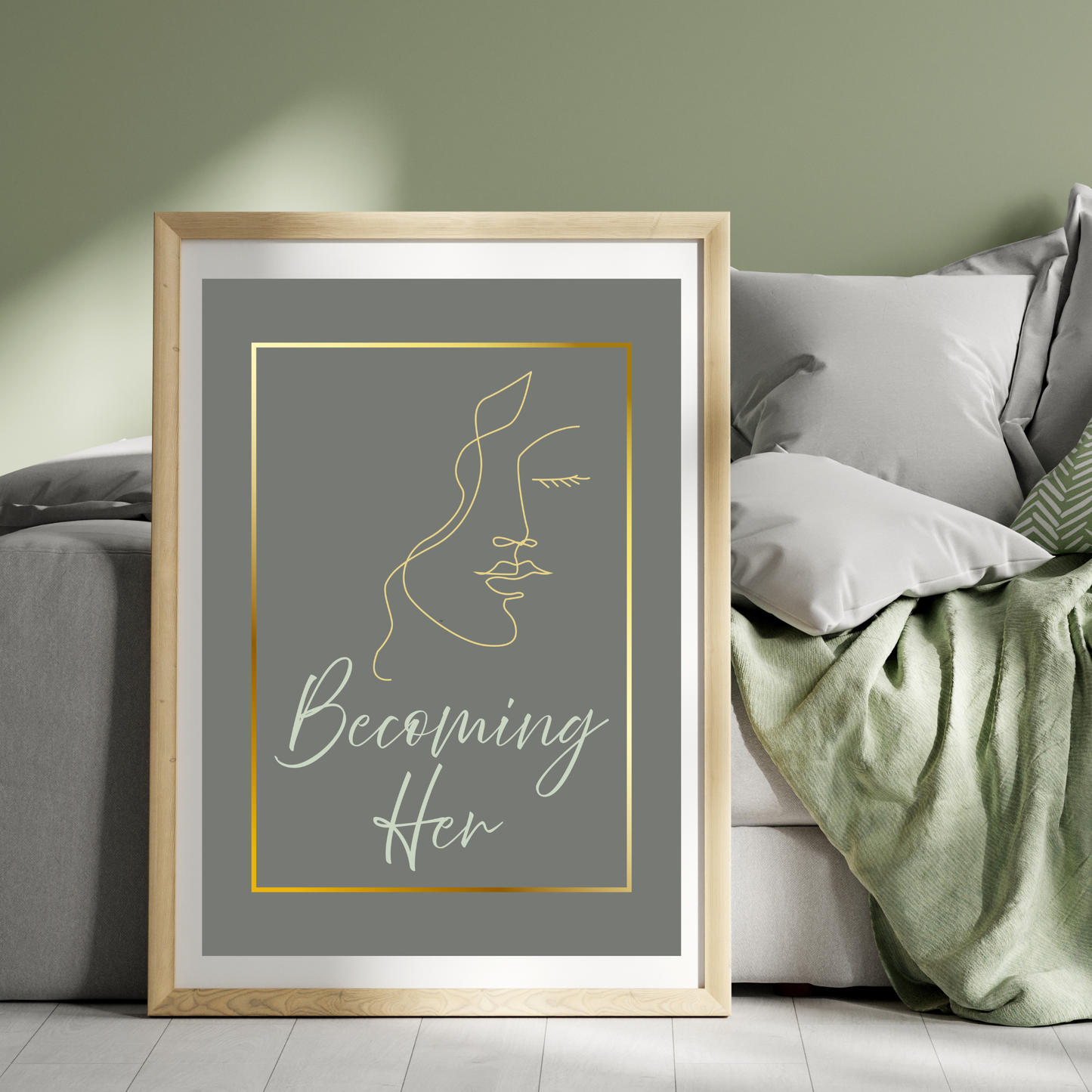 Becoming Her - Empowering Affirmation Wall Art